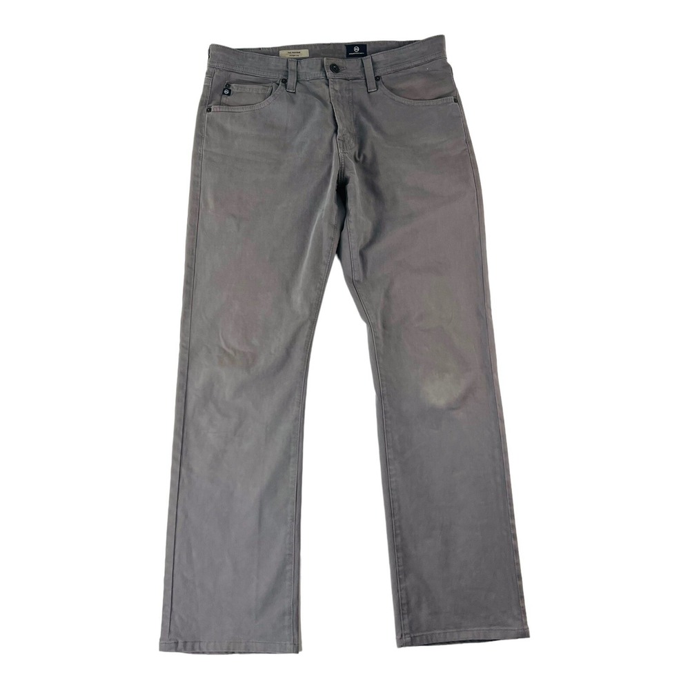Adriano Goldschmied AG Gray The Protege Straight Leg Cotton Elastane Pants 31X31